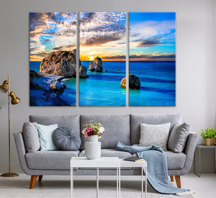 Calming Ocean View Beach Wall Art Canvas Print Nautical Wall Decor