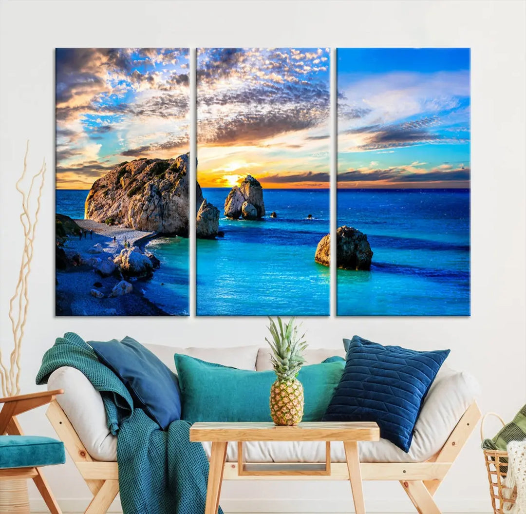 Calming Ocean View Beach Wall Art Canvas Print Nautical Wall Decor