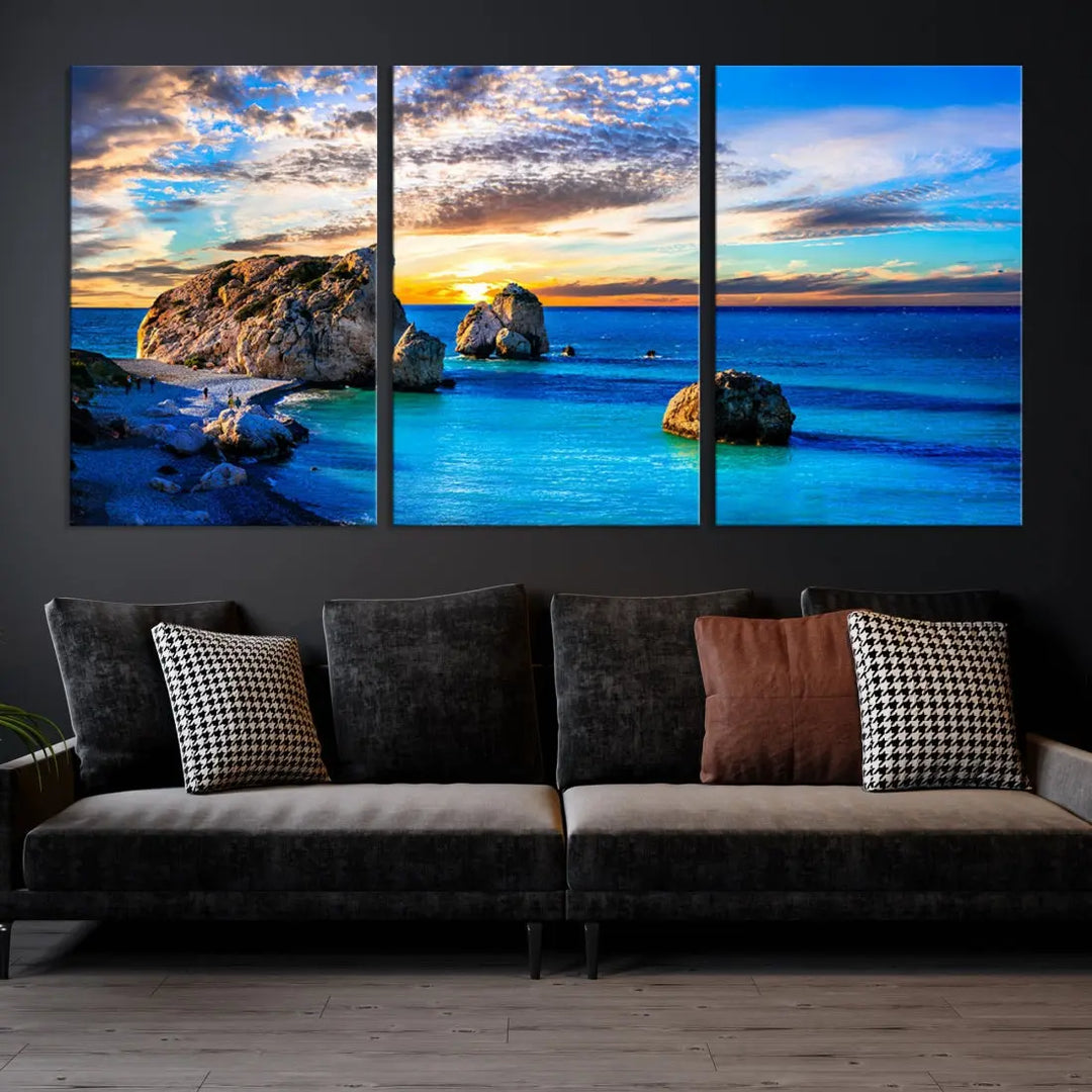 Calming Ocean View Beach Wall Art Canvas Print Nautical Wall Decor