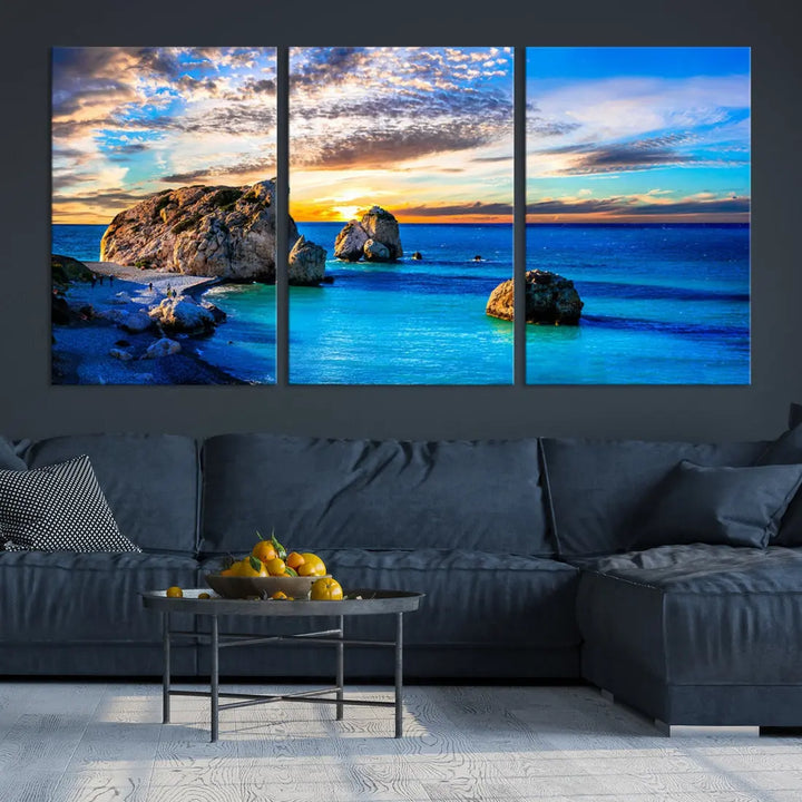 Calming Ocean View Beach Wall Art Canvas Print Nautical Wall Decor