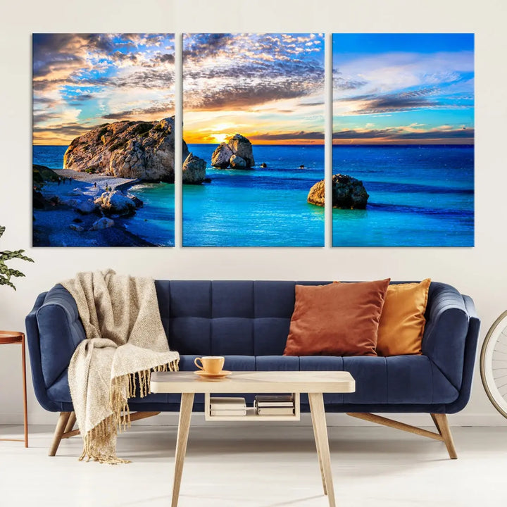 Calming Ocean View Beach Wall Art Canvas Print Nautical Wall Decor