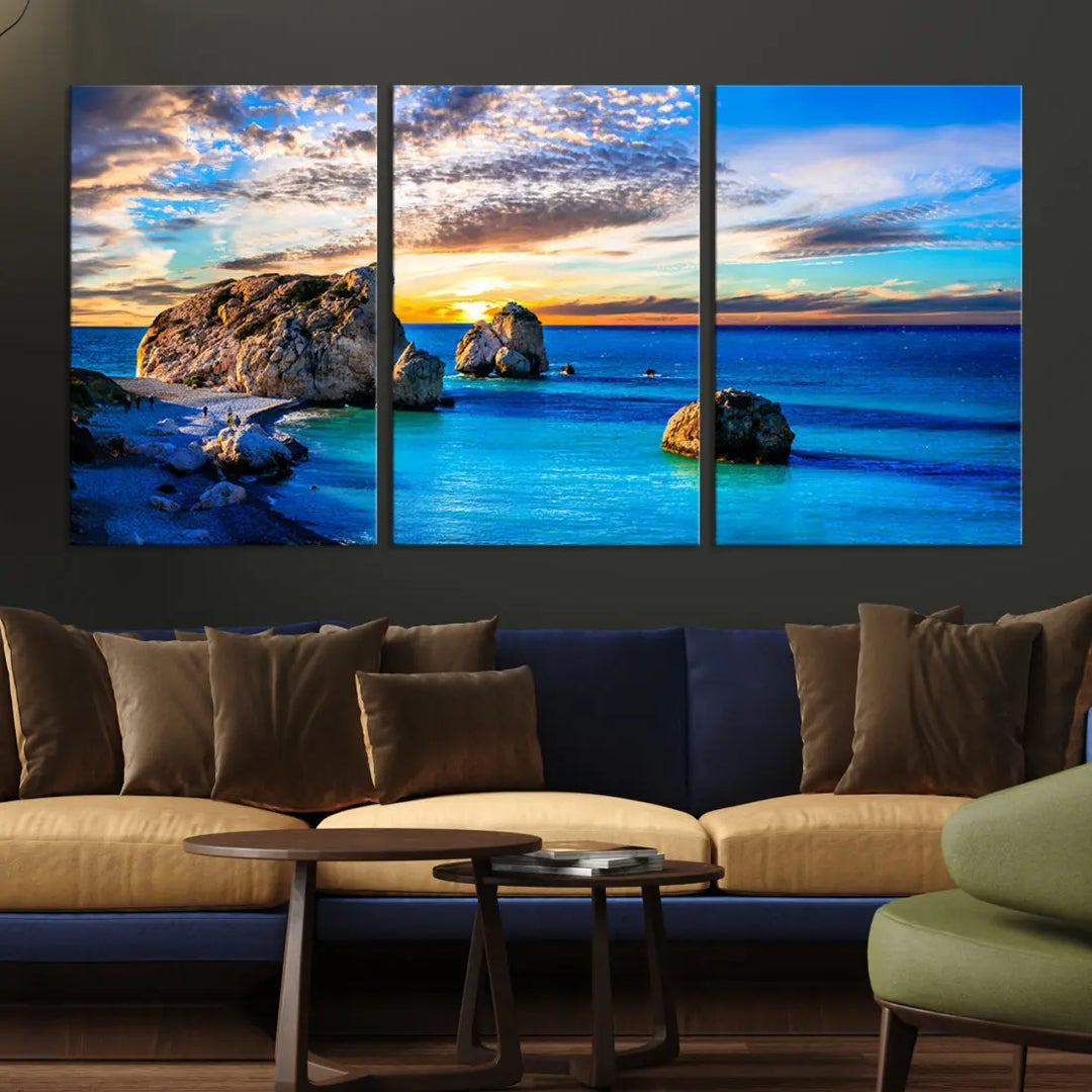 Calming Ocean View Beach Wall Art Canvas Print Nautical Wall Decor