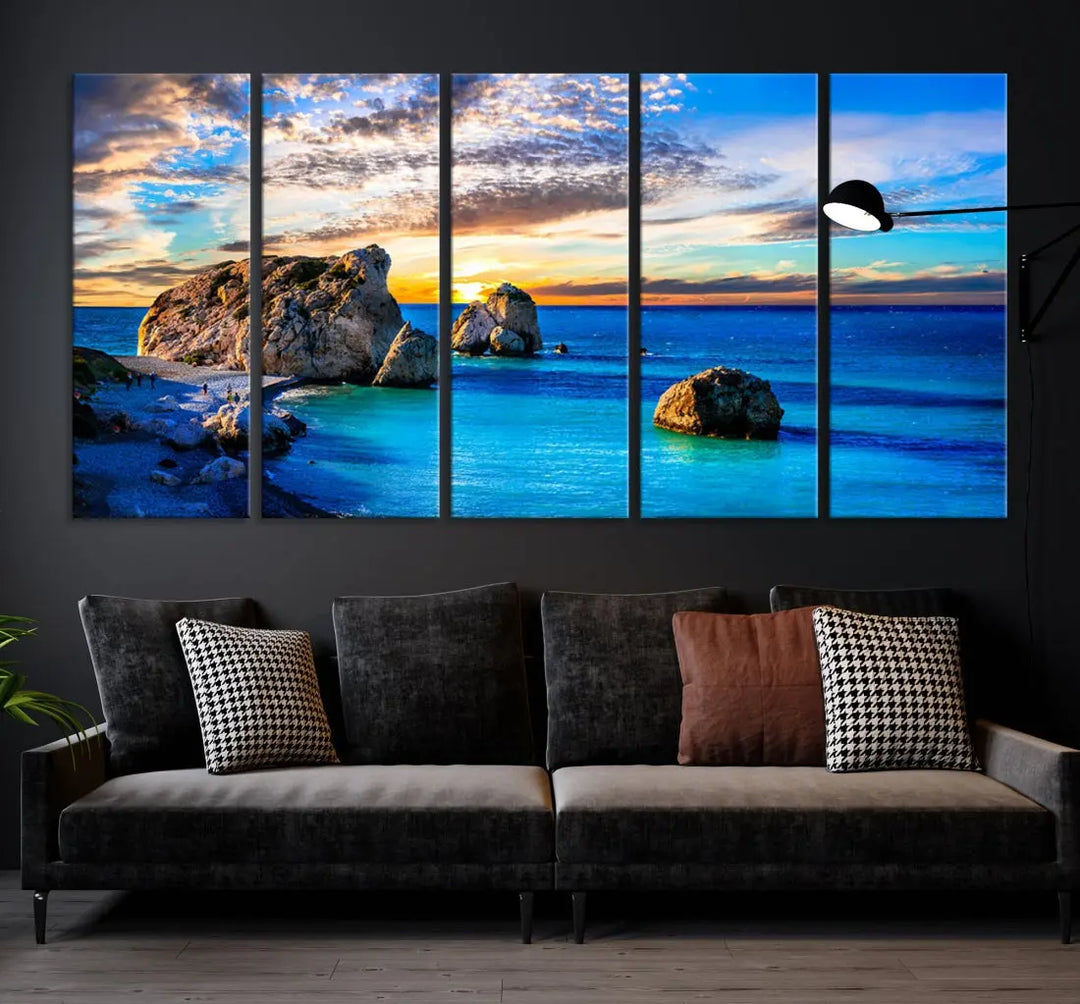 Calming Ocean View Beach Wall Art Canvas Print Nautical Wall Decor