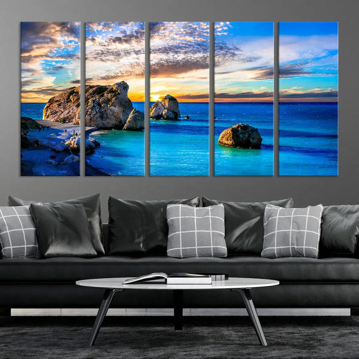 Calming Ocean View Beach Wall Art Canvas Print Nautical Wall Decor