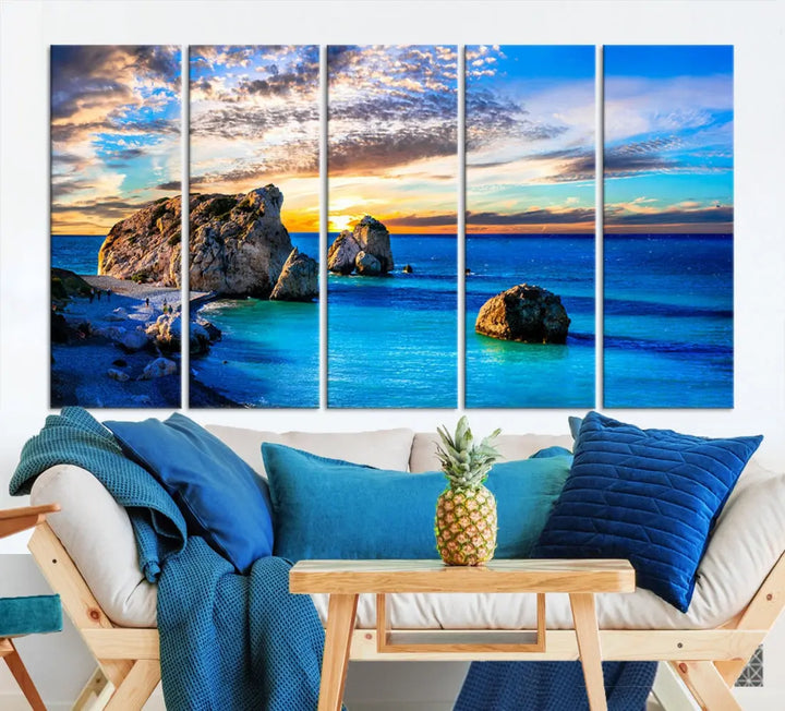 Calming Ocean View Beach Wall Art Canvas Print Nautical Wall Decor