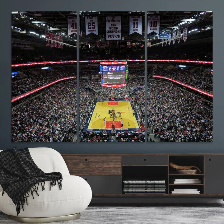 Capital One Arena Stadium Wall Art Canvas Print