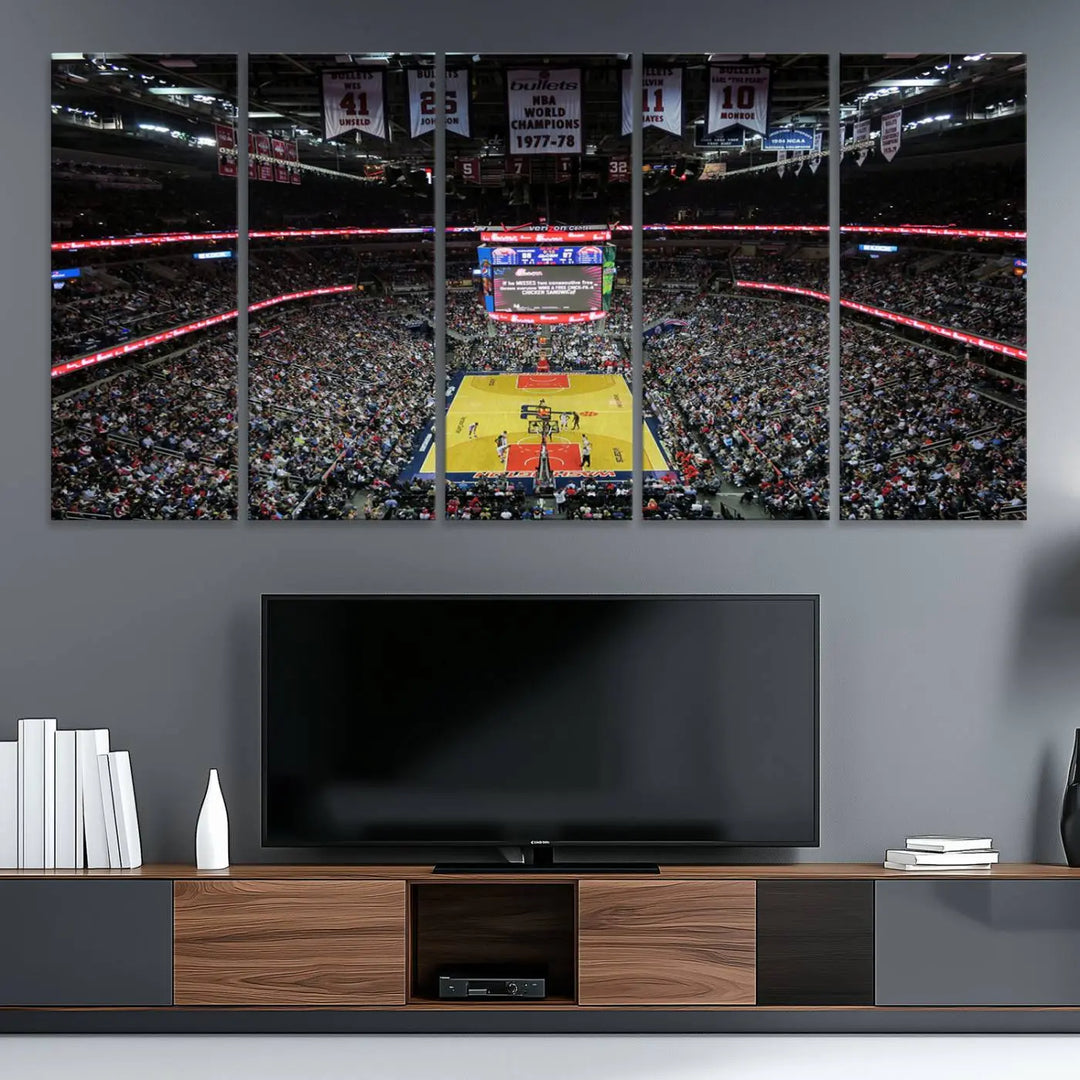 Capital One Arena Stadium Wall Art Canvas Print