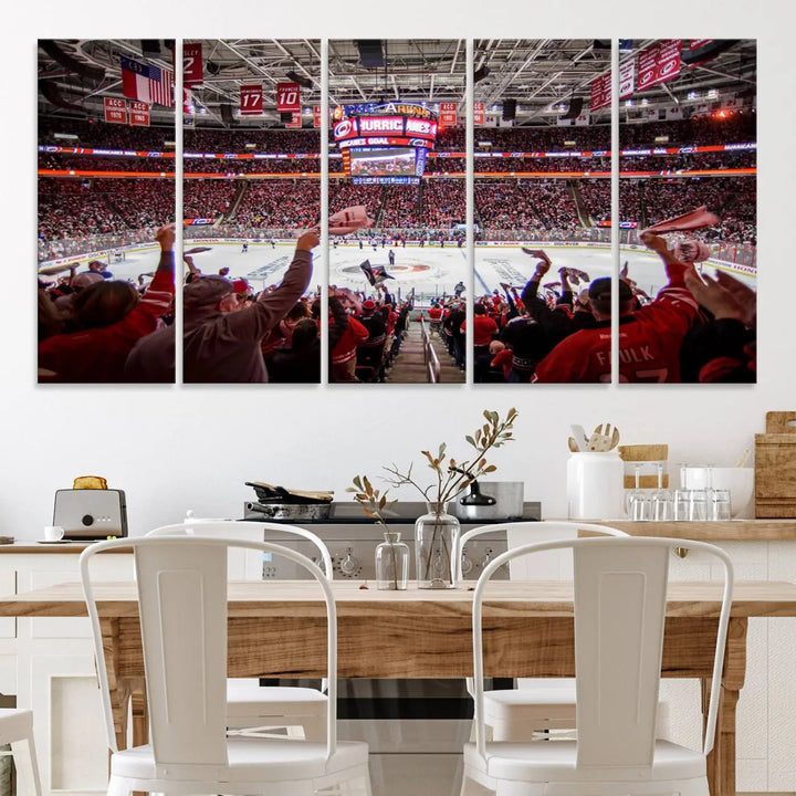 Carolina Hurricanes Ice Hockey Stadium Wall Art Canvas Print