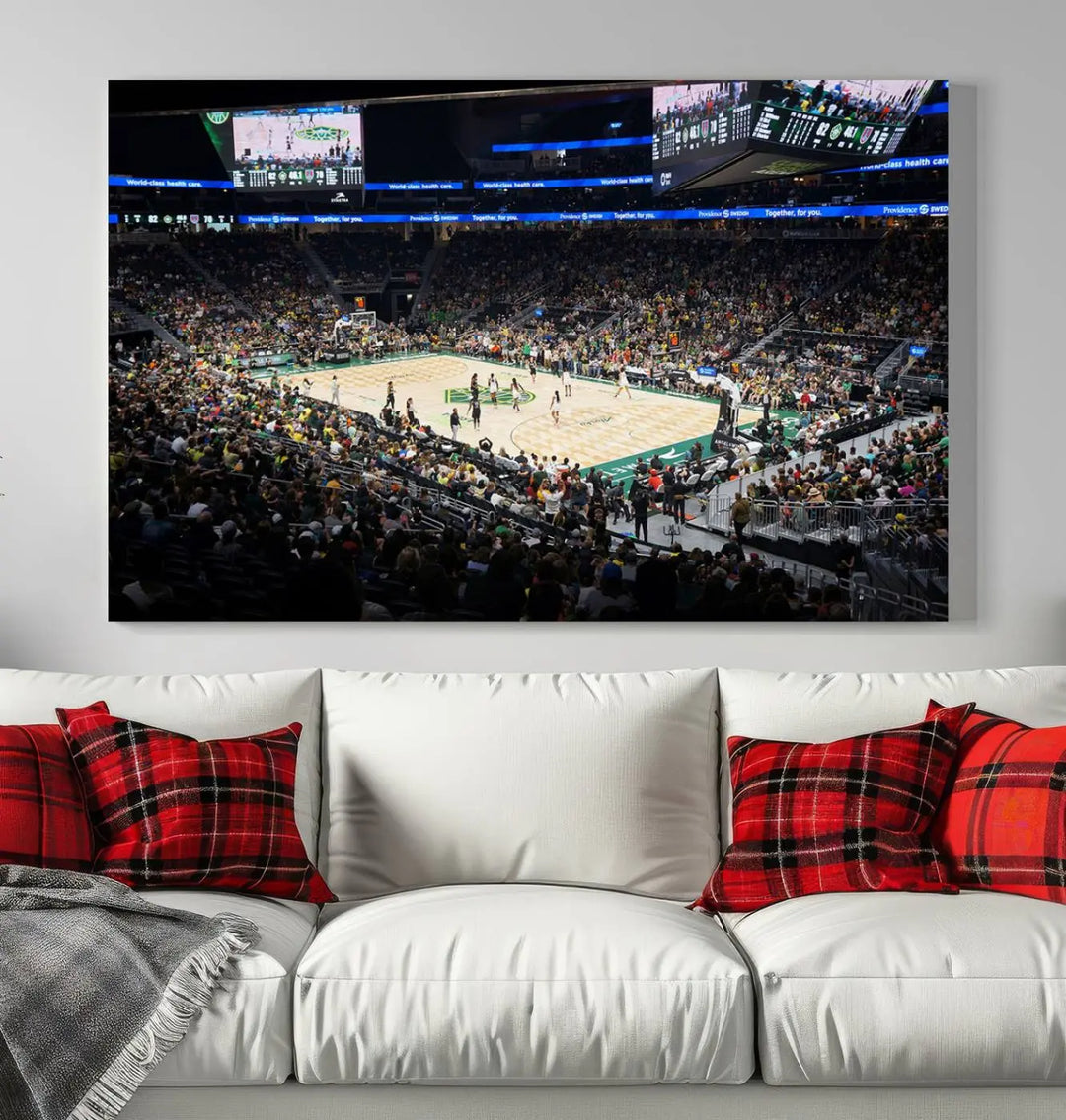 Climate Pledge Arena Washington Seattle Kraken Hockey Stadium Wall Art Canvas Print