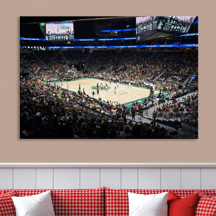 Climate Pledge Arena Washington Seattle Kraken Hockey Stadium Wall Art Canvas Print