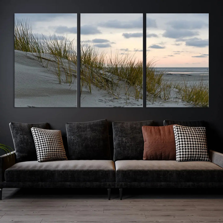 Coastal Ocean Landscape Beach Wall Art Canvas Print Sunset Artwork Print Coastal Wall Art