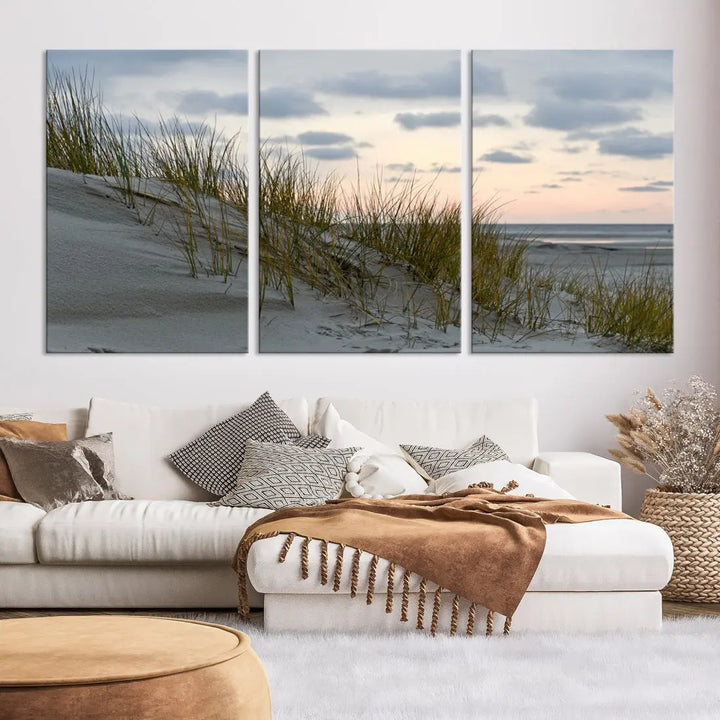 Coastal Ocean Landscape Beach Wall Art Canvas Print Sunset Artwork Print Coastal Wall Art