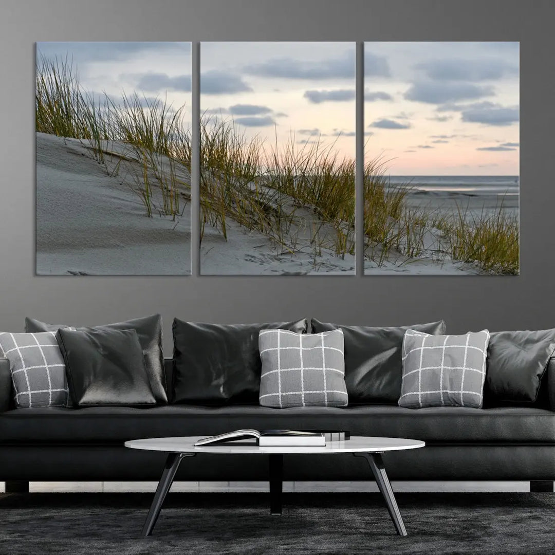 Coastal Ocean Landscape Beach Wall Art Canvas Print Sunset Artwork Print Coastal Wall Art