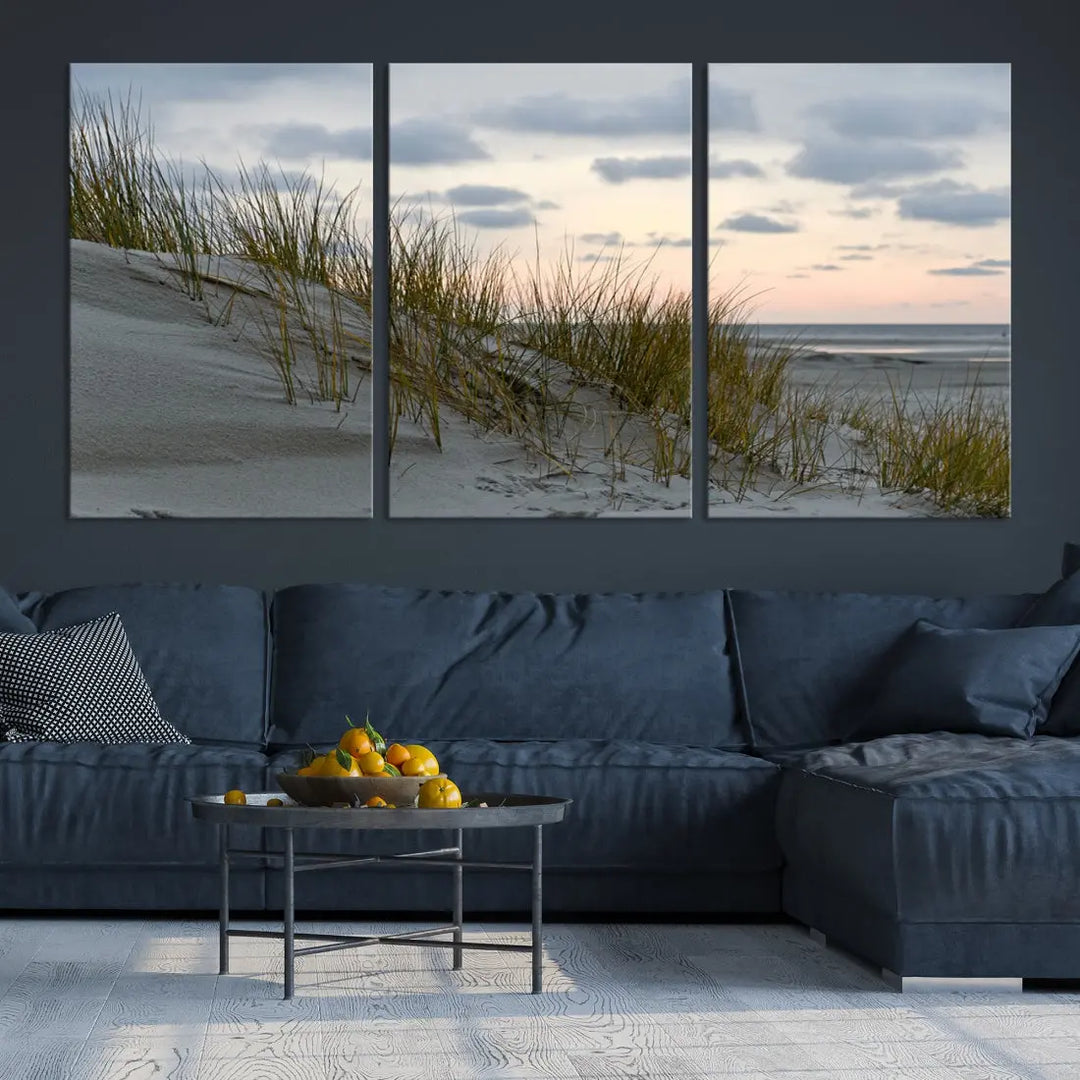 Coastal Ocean Landscape Beach Wall Art Canvas Print Sunset Artwork Print Coastal Wall Art