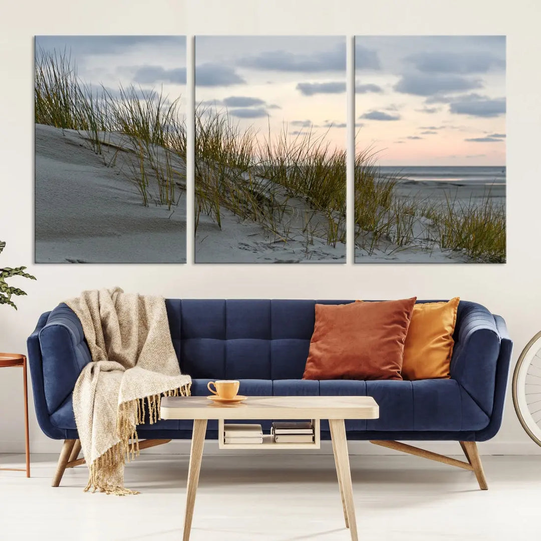 Coastal Ocean Landscape Beach Wall Art Canvas Print Sunset Artwork Print Coastal Wall Art