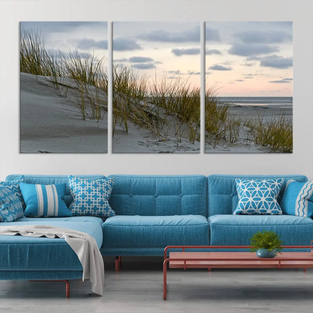 Coastal Ocean Landscape Beach Wall Art Canvas Print Sunset Artwork Print Coastal Wall Art