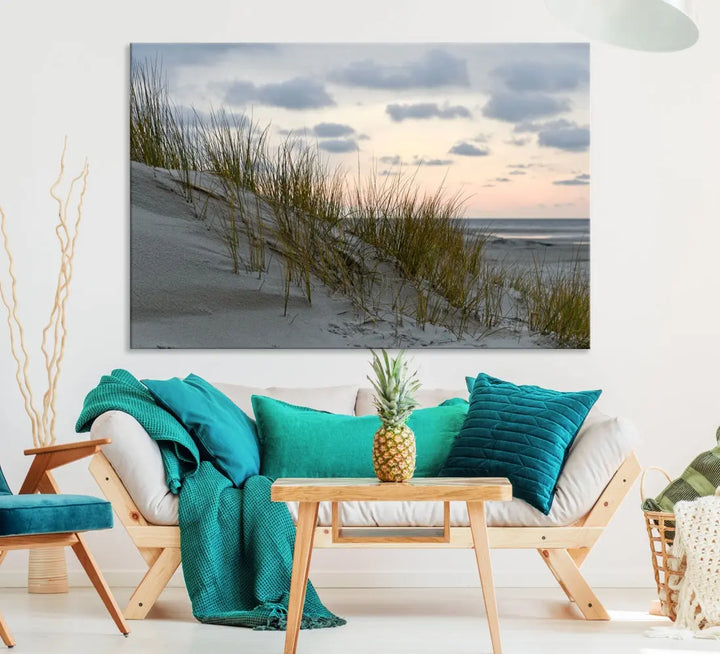 Coastal Ocean Landscape Beach Wall Art Canvas Print Sunset Artwork Print Coastal Wall Art