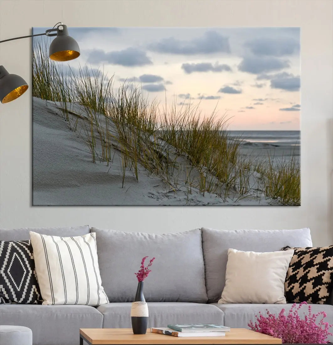 Coastal Ocean Landscape Beach Wall Art Canvas Print Sunset Artwork Print Coastal Wall Art