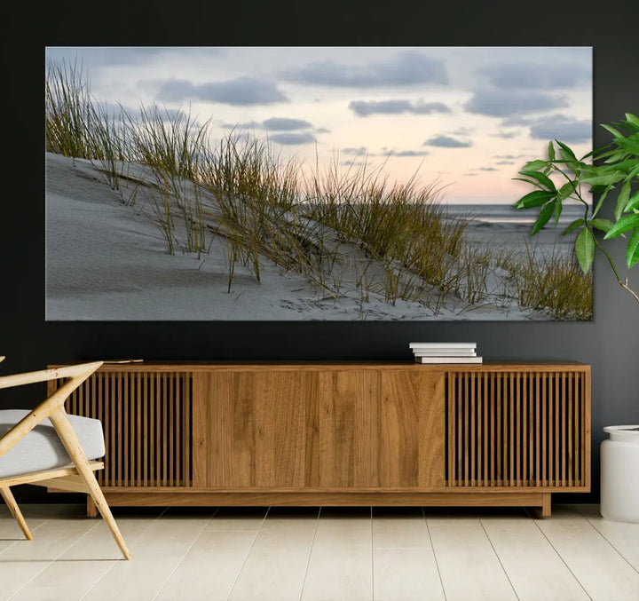 Coastal Ocean Landscape Beach Wall Art Canvas Print Sunset Artwork Print Coastal Wall Art