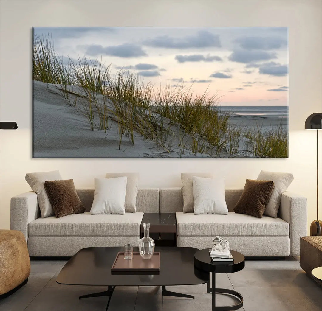 Coastal Ocean Landscape Beach Wall Art Canvas Print Sunset Artwork Print Coastal Wall Art