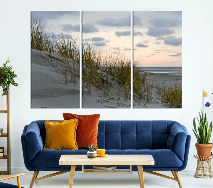 Coastal Ocean Landscape Beach Wall Art Canvas Print Sunset Artwork Print Coastal Wall Art