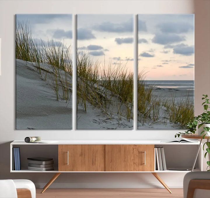 Coastal Ocean Landscape Beach Wall Art Canvas Print Sunset Artwork Print Coastal Wall Art