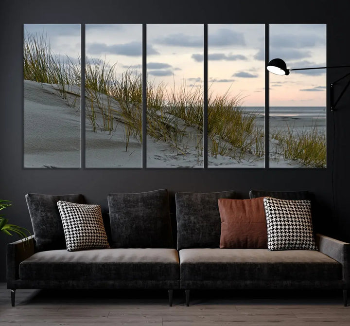 Coastal Ocean Landscape Beach Wall Art Canvas Print Sunset Artwork Print Coastal Wall Art