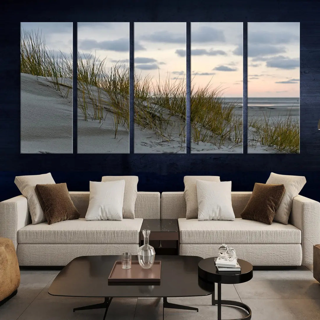 Coastal Ocean Landscape Beach Wall Art Canvas Print Sunset Artwork Print Coastal Wall Art