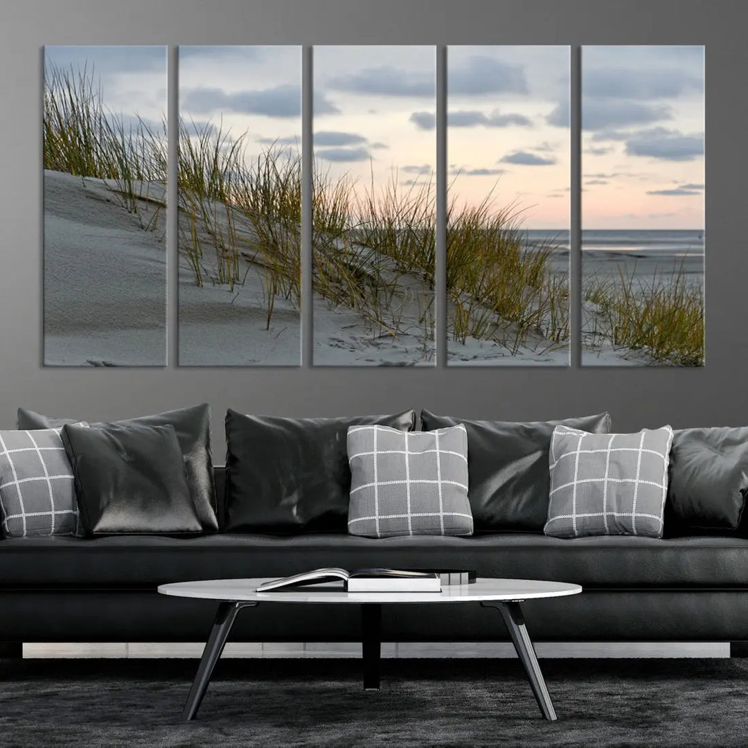 Coastal Ocean Landscape Beach Wall Art Canvas Print Sunset Artwork Print Coastal Wall Art