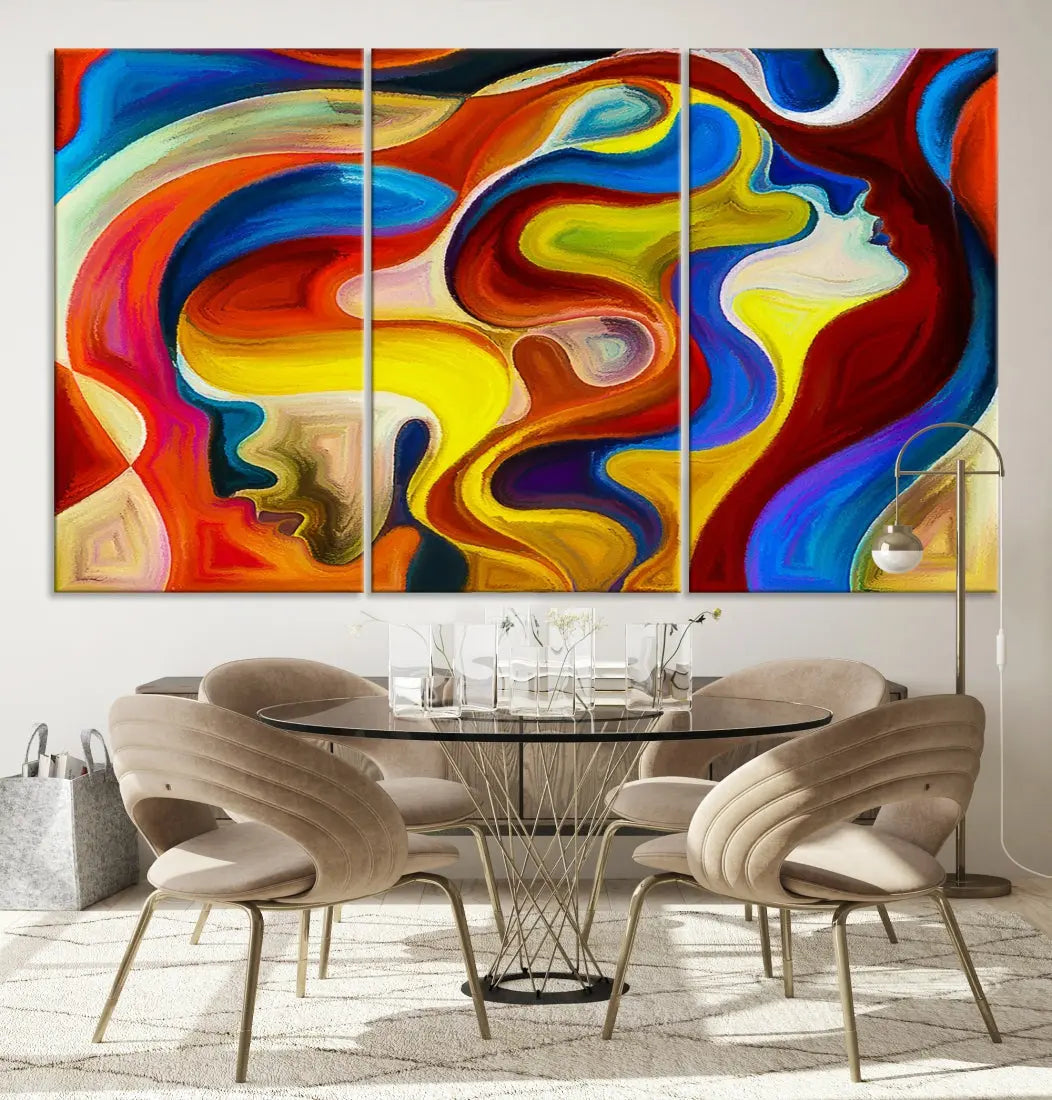 Contemporary Abstract Painting Colorful Wall Art Canvas Print