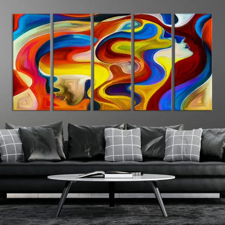 Contemporary Abstract Painting Colorful Wall Art Canvas Print