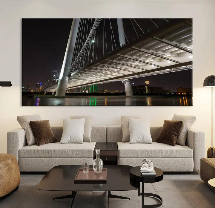 Dallas City Photo Canvas Print Skyline Cityscape Large Wall Art Canvas Print