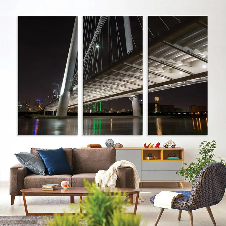 Dallas City Photo Canvas Print Skyline Cityscape Large Wall Art Canvas Print