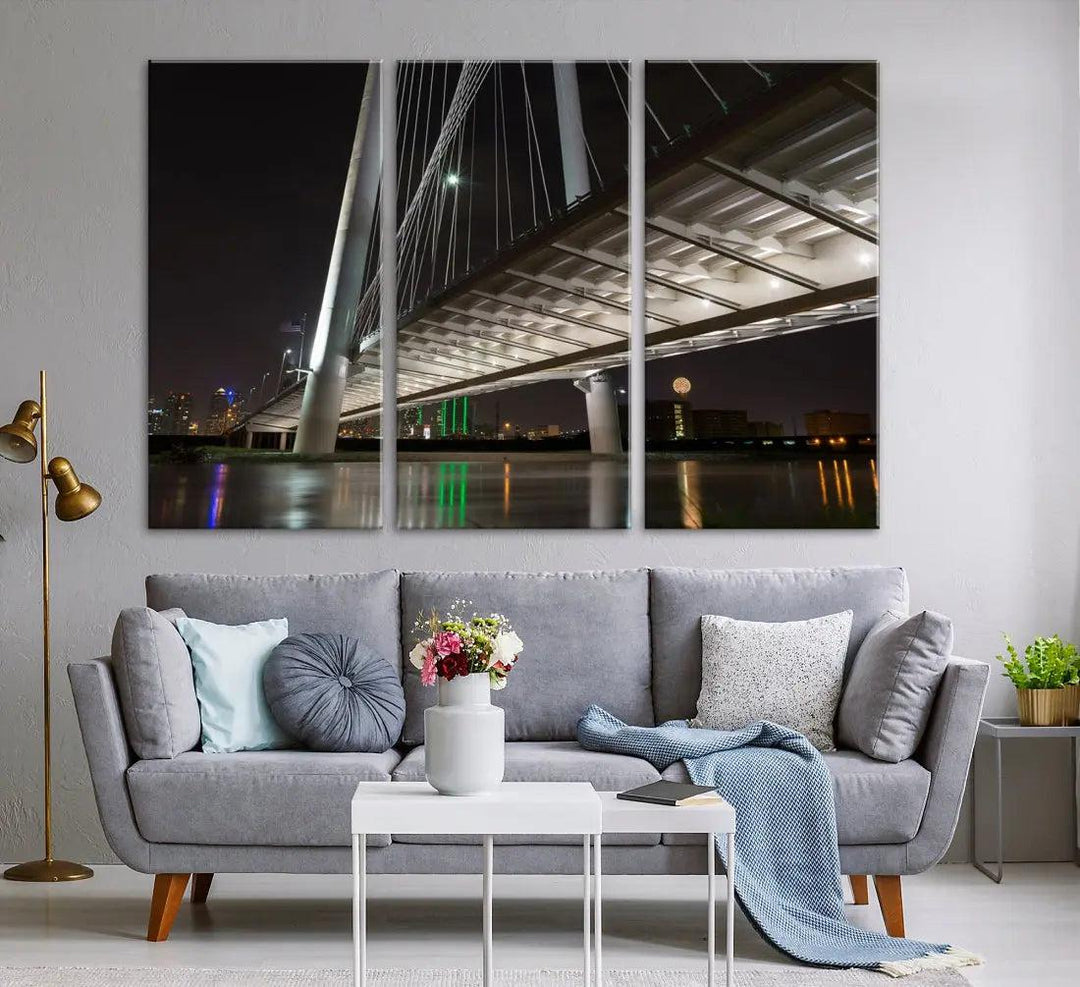 Dallas City Photo Canvas Print Skyline Cityscape Large Wall Art Canvas Print