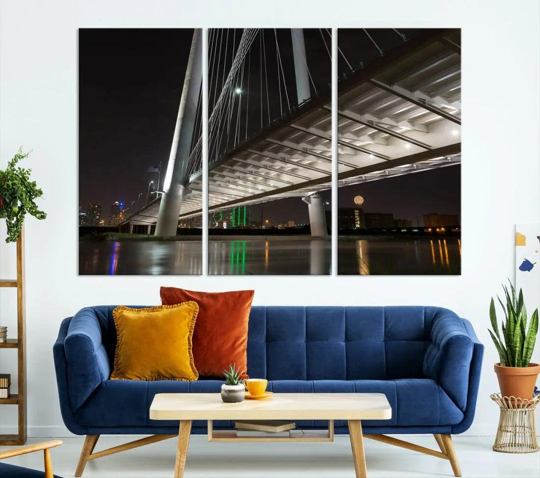 Dallas City Photo Canvas Print Skyline Cityscape Large Wall Art Canvas Print