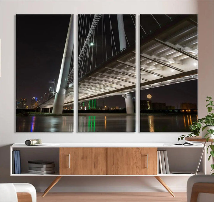 Dallas City Photo Canvas Print Skyline Cityscape Large Wall Art Canvas Print