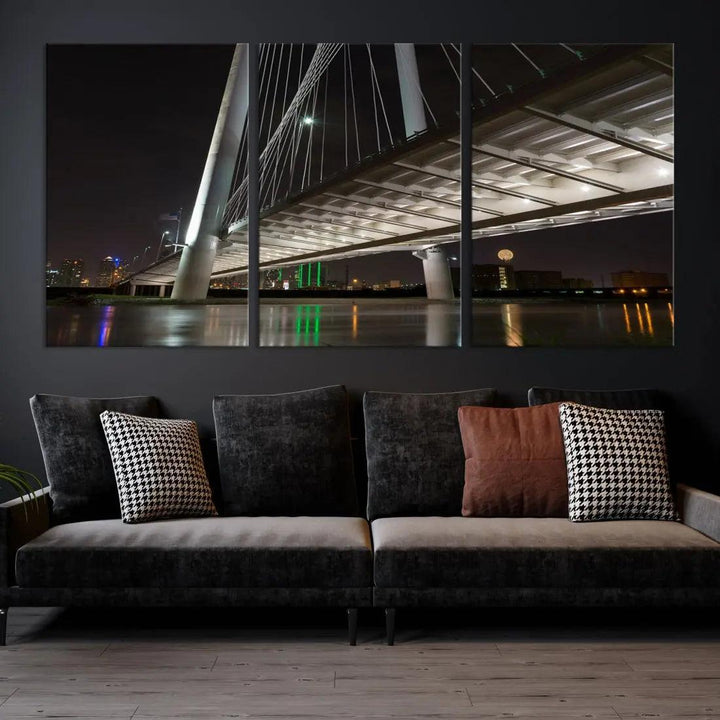 Dallas City Photo Canvas Print Skyline Cityscape Large Wall Art Canvas Print