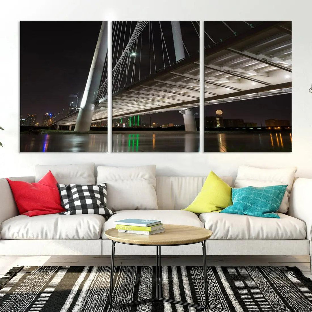 Dallas City Photo Canvas Print Skyline Cityscape Large Wall Art Canvas Print