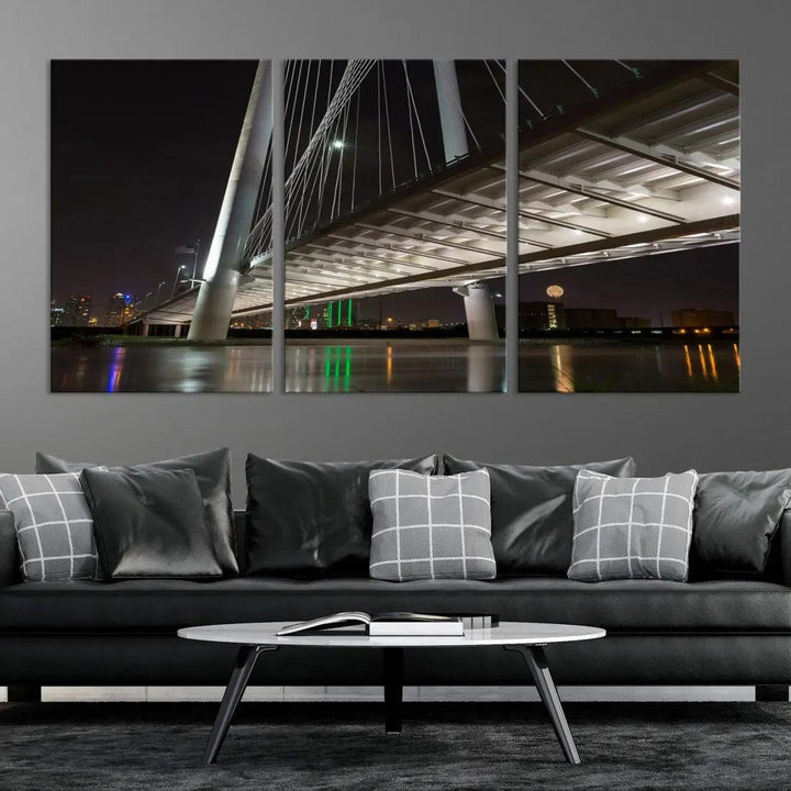 Dallas City Photo Canvas Print Skyline Cityscape Large Wall Art Canvas Print