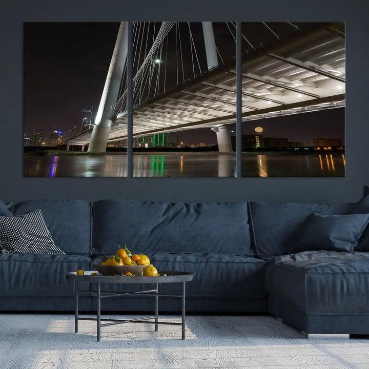 Dallas City Photo Canvas Print Skyline Cityscape Large Wall Art Canvas Print