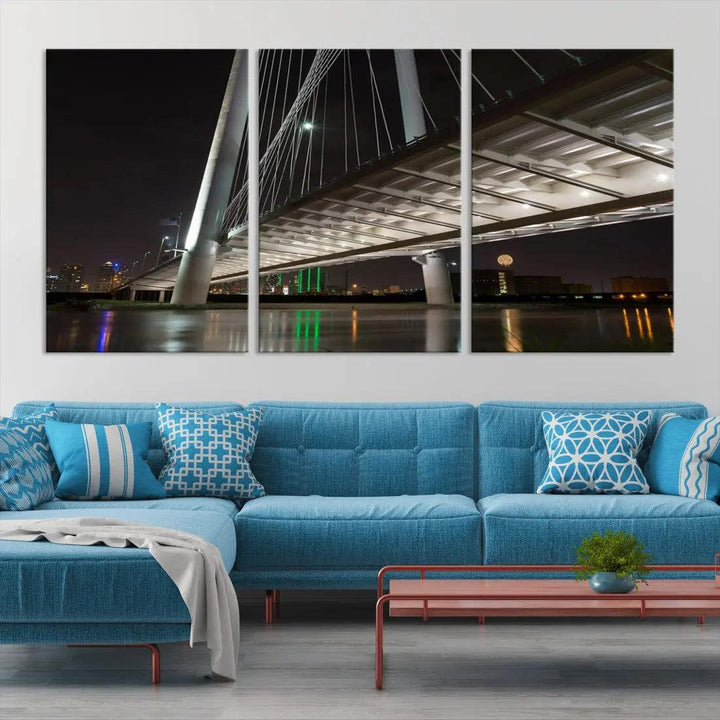 Dallas City Photo Canvas Print Skyline Cityscape Large Wall Art Canvas Print