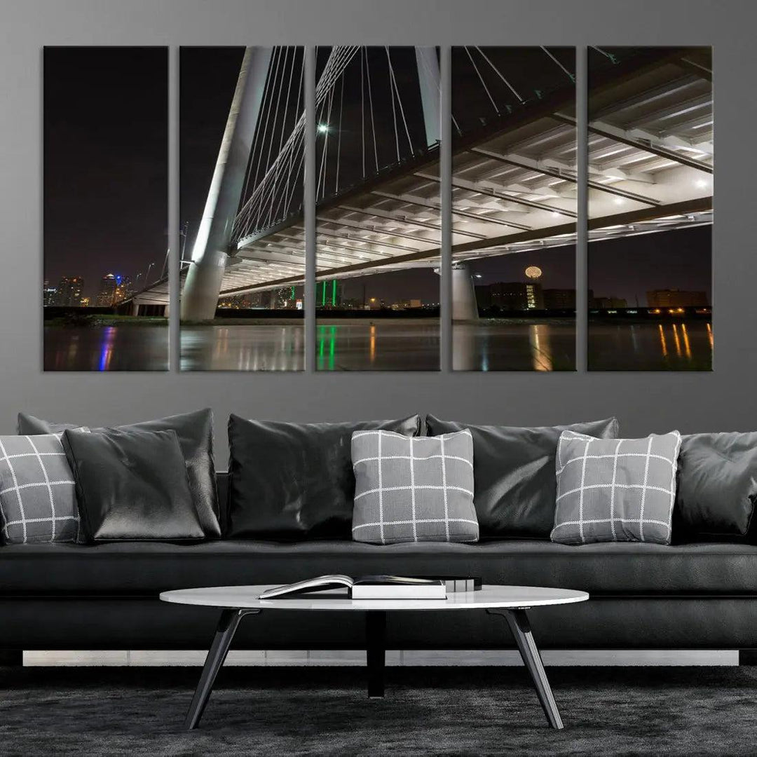 Dallas City Photo Canvas Print Skyline Cityscape Large Wall Art Canvas Print