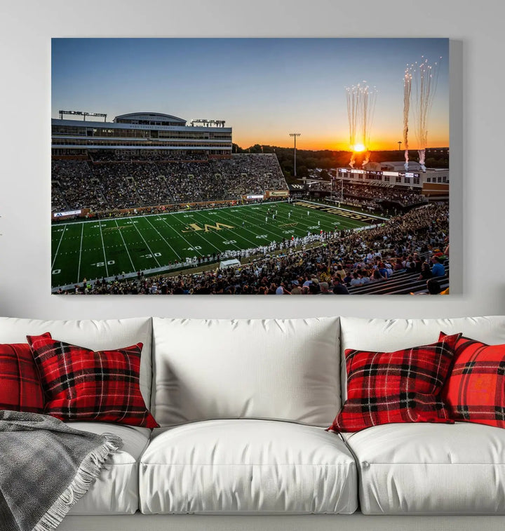 Demon Deacons Football Team Print - Winston-Salem Allegacy Federal Credit Union Stadium Wall Art Canvas Print