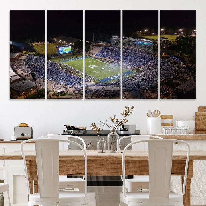 Duke University Blue Devils Football Team Print - Durham Wallace Wade Stadium Wall Art Canvas Print