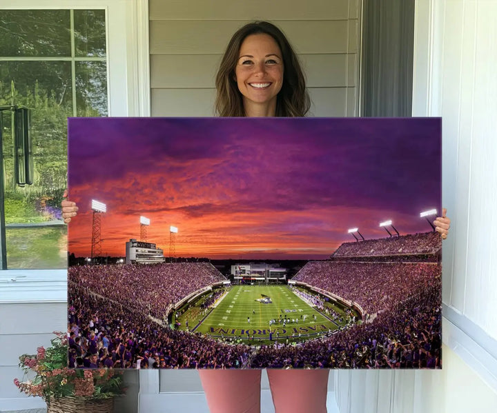 East Carolina University Pirates Football Team Print - Greenville Dowdy-Ficklen Stadium Wall Art Canvas Print