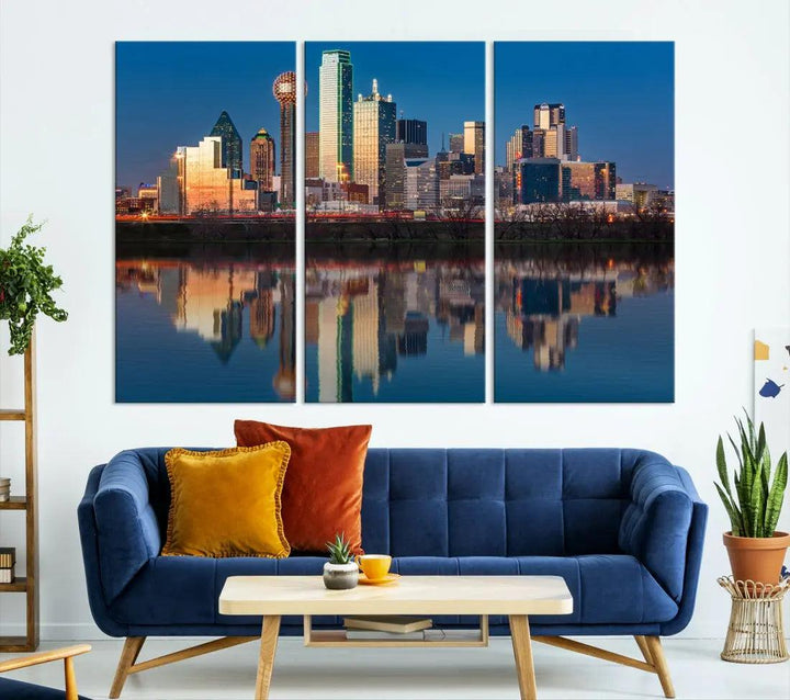 Extra Large Stunning Dallas Skyline Cityscape Art Canvas Print Wall Decor