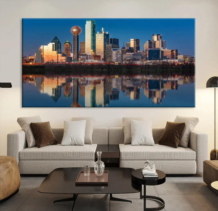 Extra Large Stunning Dallas Skyline Cityscape Art Canvas Print Wall Decor