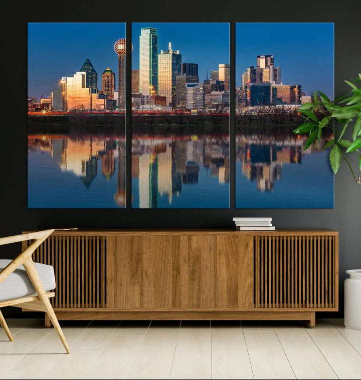 Extra Large Stunning Dallas Skyline Cityscape Art Canvas Print Wall Decor