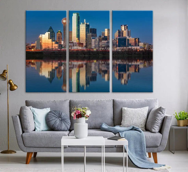 Extra Large Stunning Dallas Skyline Cityscape Art Canvas Print Wall Decor