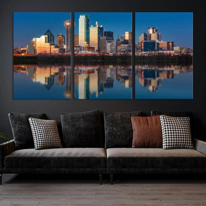 Extra Large Stunning Dallas Skyline Cityscape Art Canvas Print Wall Decor